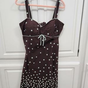 Brown and mint green dress. Sz 16 in juniors.